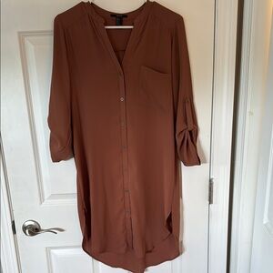 Women's Brown Button-Up Dress